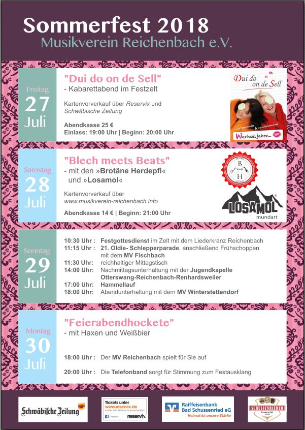 Sommerfestplakat MVR 2018